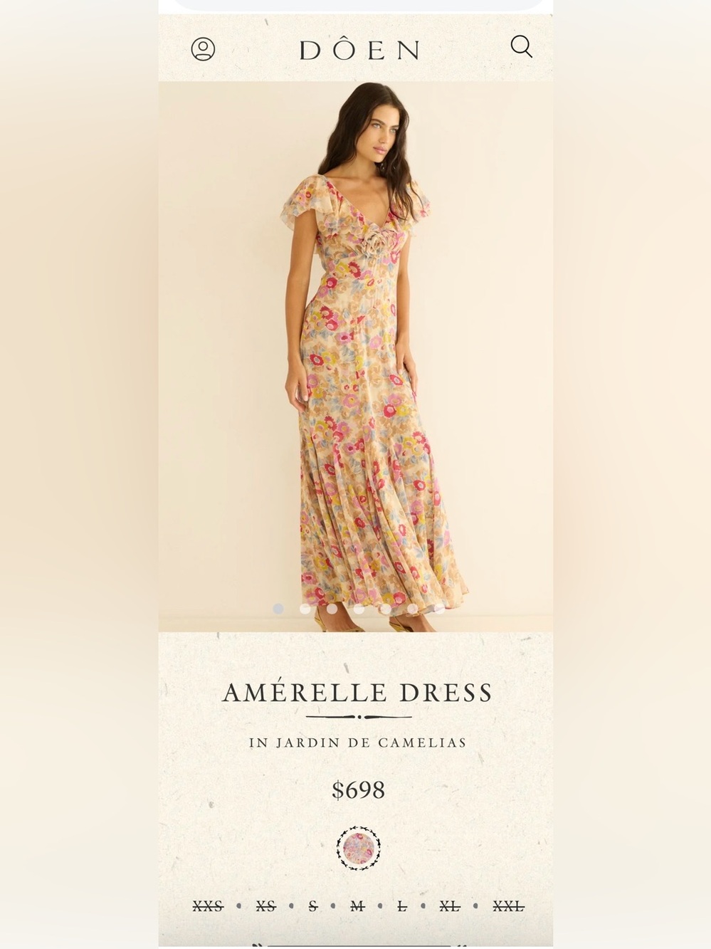 Amérelle Floral Maxi Dress in Jardin de Camelias